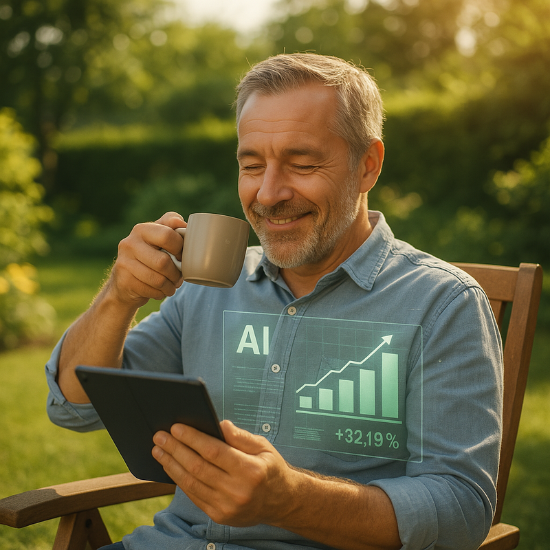 Trading AI dashboard showing market analysis and automated trading